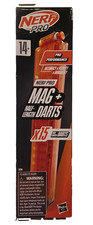 Nerf Pro Mag Plus Half-Length Dart Magazine Refill, 15 Darts Nerf Torrent/Sender