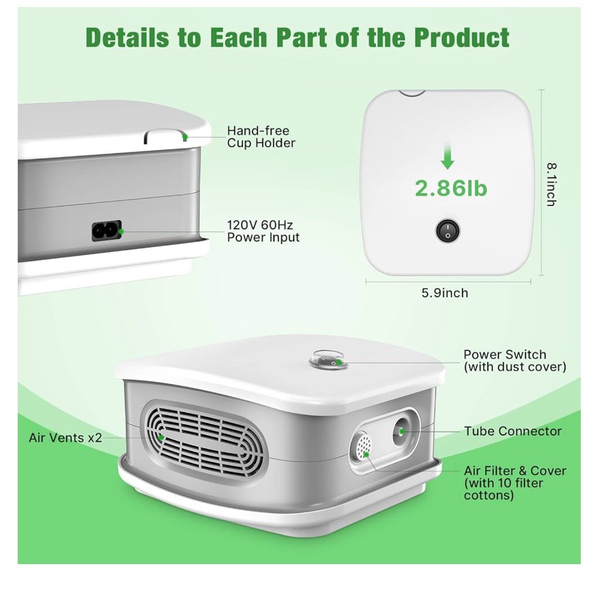 Portable, for Adults & Kids with Auto Clean, Travel, Home, Daily use
