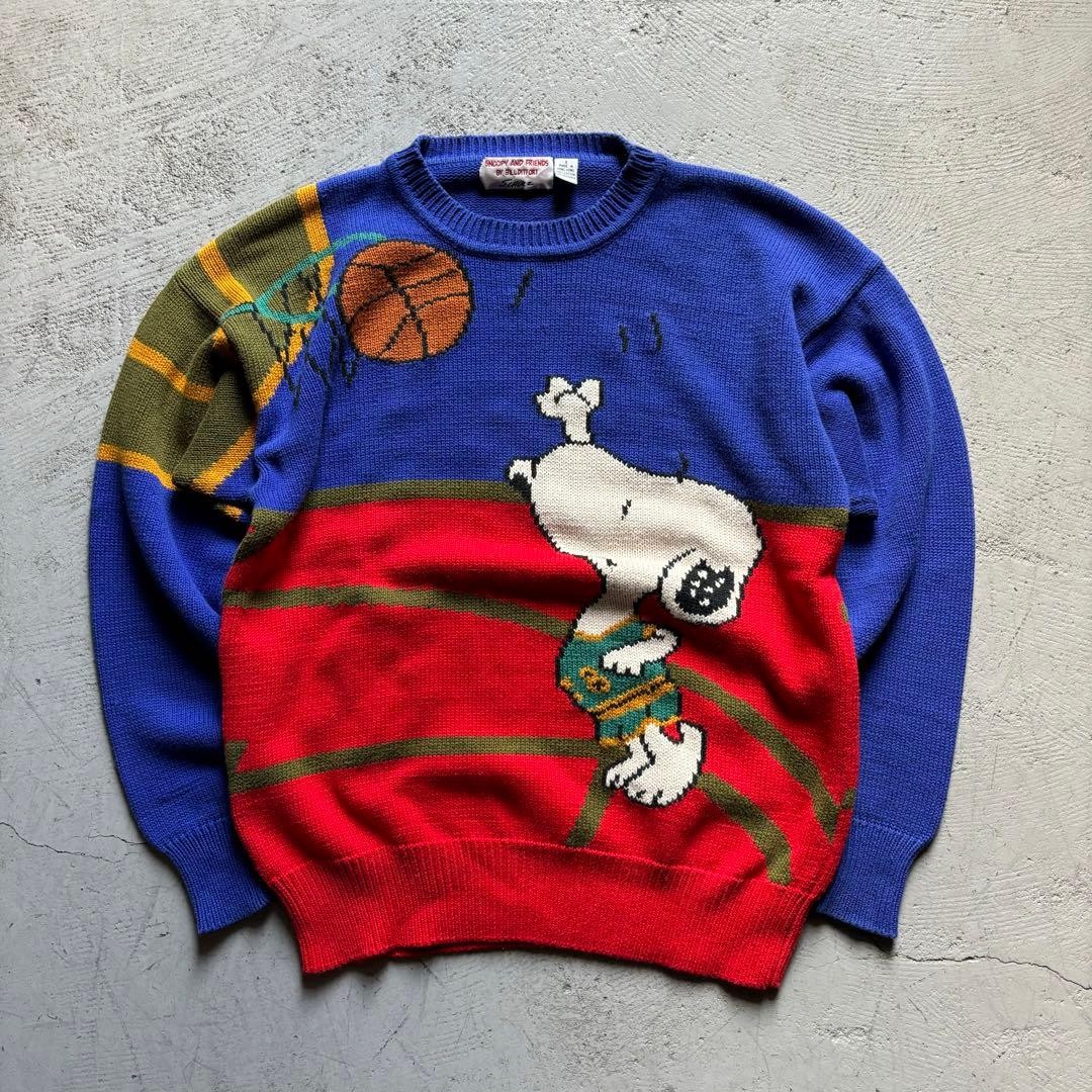 90s Snoopy and Friends Cotton Sweater Large Colorful Graphic 