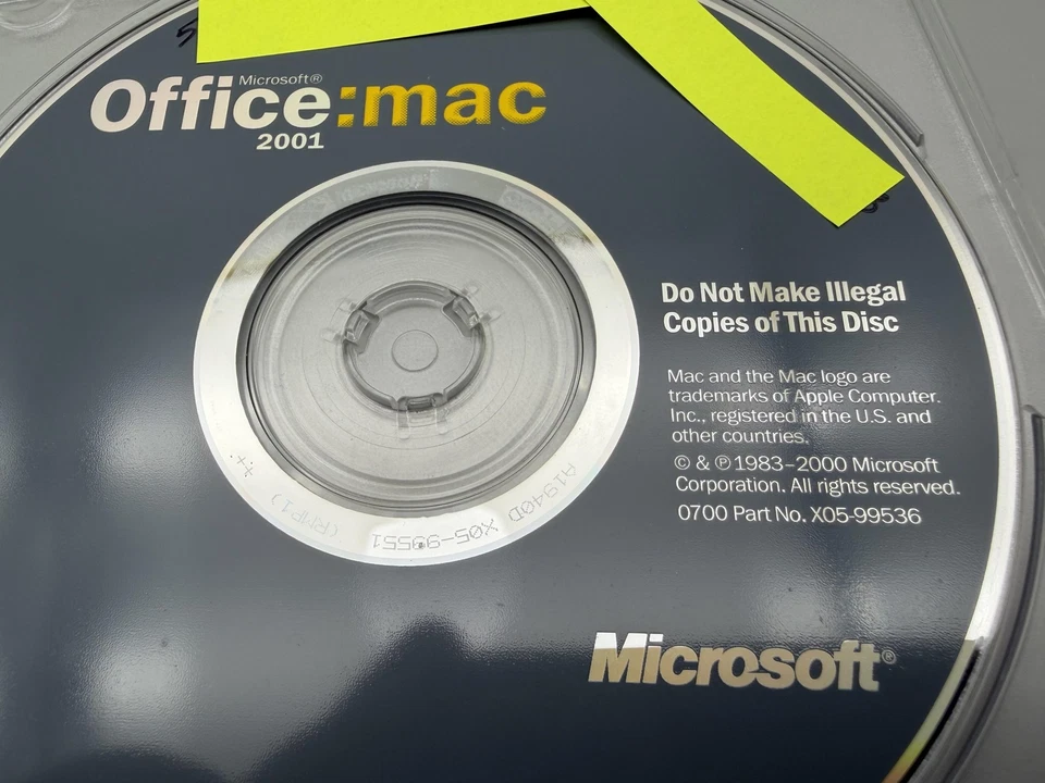 Vintage Microsoft Office Mac 2001 Install CD-ROM Software Apple Mac X05-99536 - Image 3 of 4