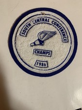 Chenille Letterman Jacket Patch SOUTH CENTRAL CONFERENCE CHAMPS 1986   NOS