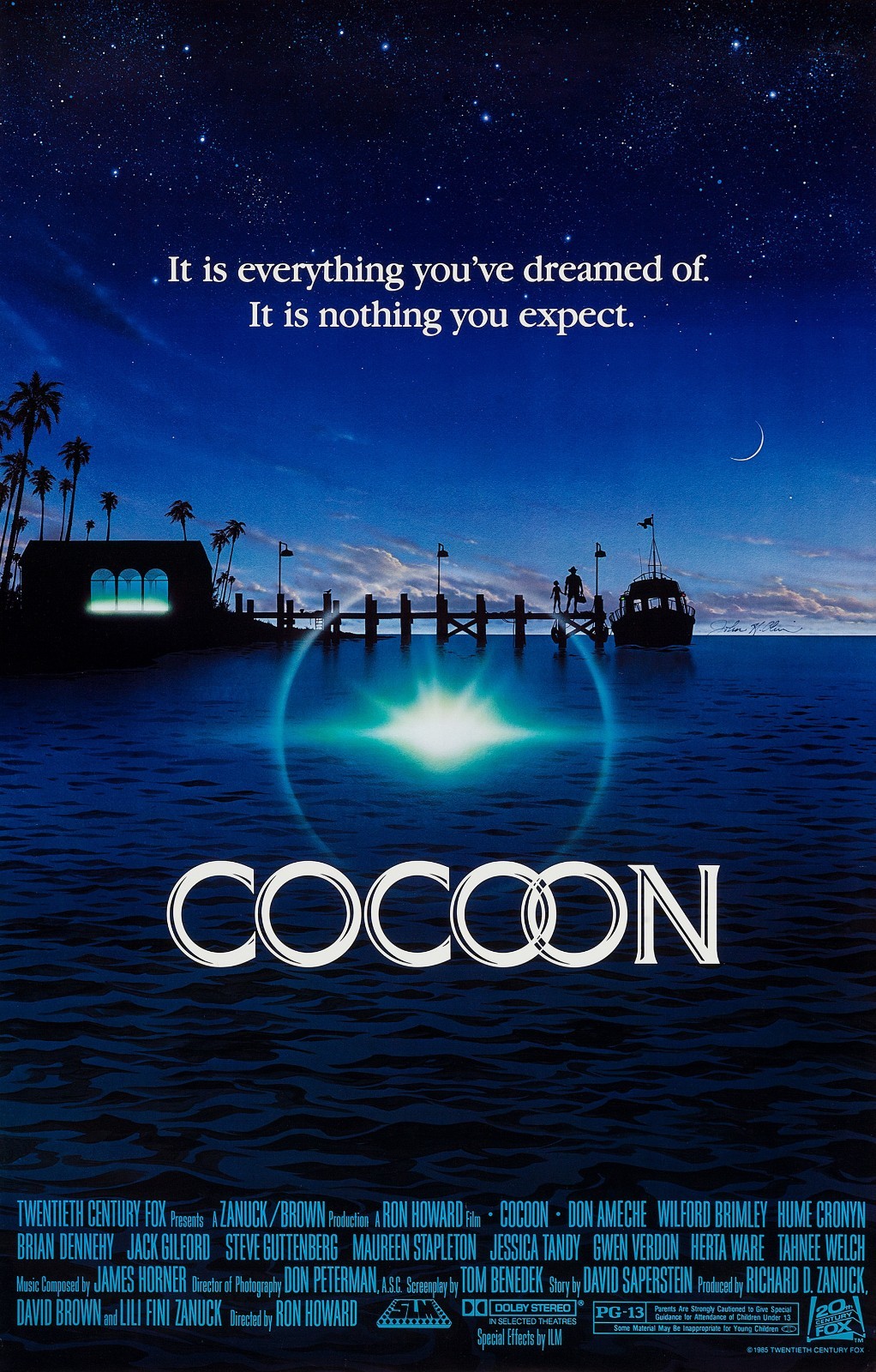 1985 Cocoon Movie Poster 11X17 Steve Guttenberg Tahnee Welch