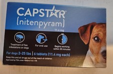 CAPSTAR Oral Treatment 6 Doses for Small Dogs 2-25 lbs Exp Date 2028 new