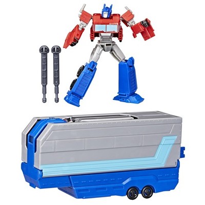 Transformers EarthSpark Optimus Prime Battle-Anhänger Spielset, 2-in-1 Spielzeug