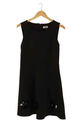 MOLLY BRACKEN Abito Cocktail Donna Nero Elegante Fiori (IT 40, EU 36)
