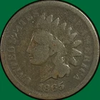 1865 Indian Head Cent Good G Coin #41840