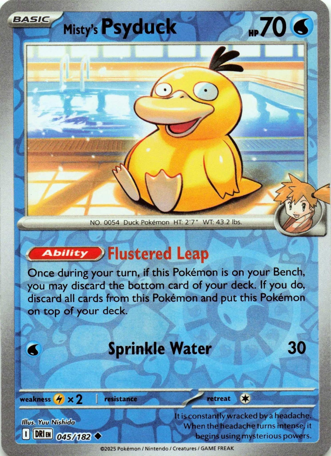 Misty's Psyduck Reverse Holo - 045/182 - SV10: Destined Rivals - Uncommon - NM