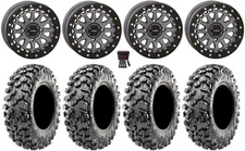 System 3 SB-6 15"Wheels Gm 6+1 32"Carnivore R/T Tires Kawasaki Mule Pro FXTKRX