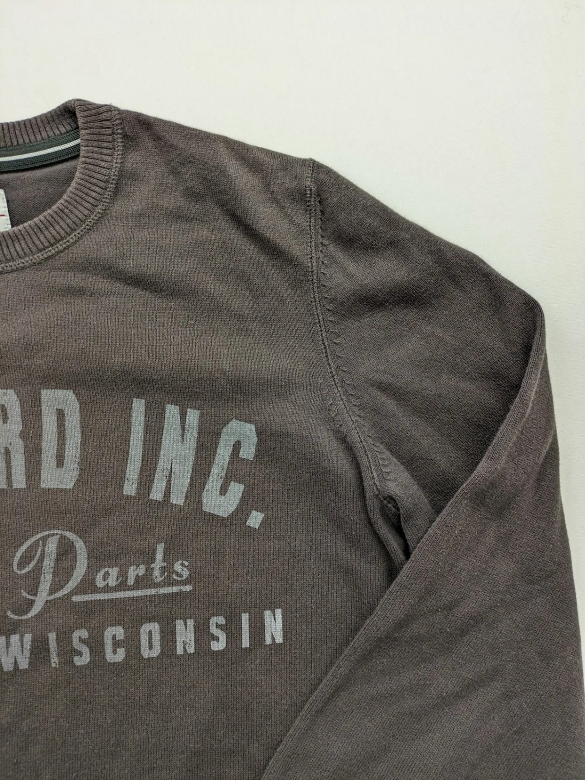 s.Oliver Herren Pullover Sweatshirt Gr M Braun Baumwolle Langarm Grafik 2143 image 7