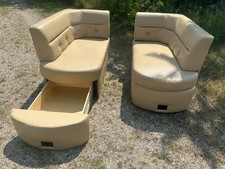 Flexsteel Rv Ultraleather Tan Euro Dinette Booth Boat Motorhome Seats