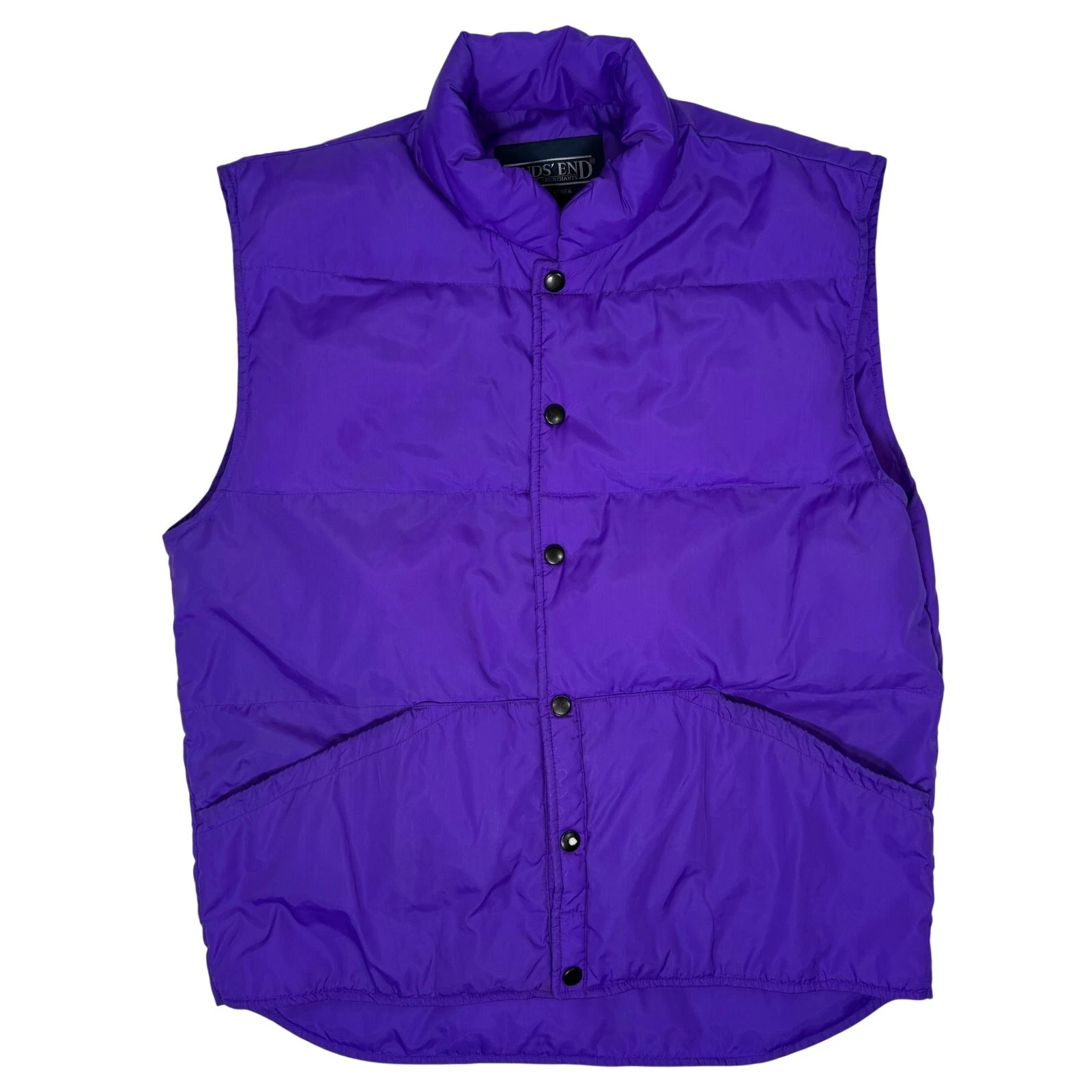 Vintage 90s Men's Medium Purple Puffer Vest Goose Down Unisex Lands’ End
Opens in a new window or ta