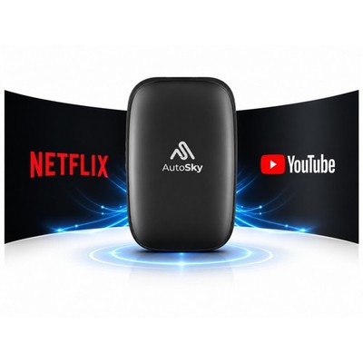 AutoSky Wireless CarPlay und Android Auto Adapter AI Box Lite - Netflix, Youtube