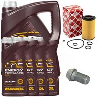 MotoröL Filter Set Mannol 5W-40 Api Sn 9 Liter + Schraube FüR Mercedes R-Klasse