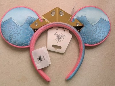Disney Parks Princess Aurora Sleeping Beauty Pink Blue Crown Ears Headband New