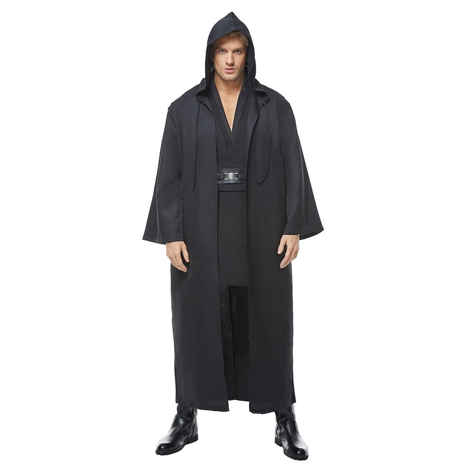 Traje fantasia cosplay Star Sith Anakin Skywalker Darth Maul preto - Imagem 4 de 4