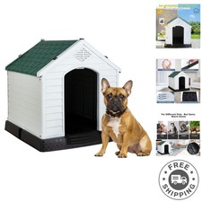 Elevated Floor Dog House - Insulated, Weather-Proof Design for Small Medium Dogs