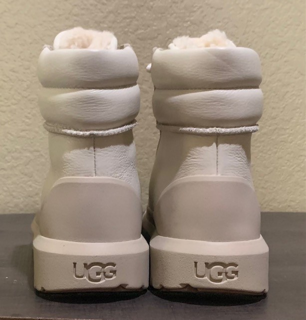 UGG Neumel High Weather Hybrid Leather Boots Birch/White  display picture 1