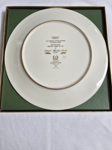 Vintage 1981 Lenox Boehm Limited Birds Eastern Phoebes Plate. NEW. RARE - Picture 3 of 14