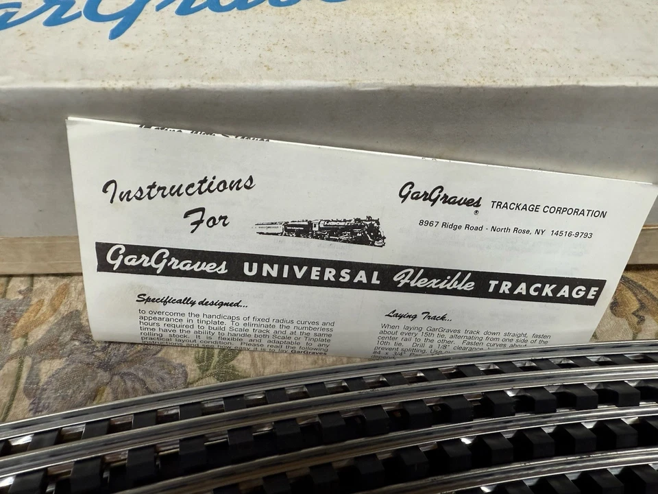 Gargraves WT-54-101 Phantom Tinplate O54 Curves (8) Sections In Original Box B1 - Image 2 of 4