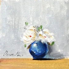 ACEO SPRING FLOWERS  Still Life Art Oil painting  UKRAINE4X4