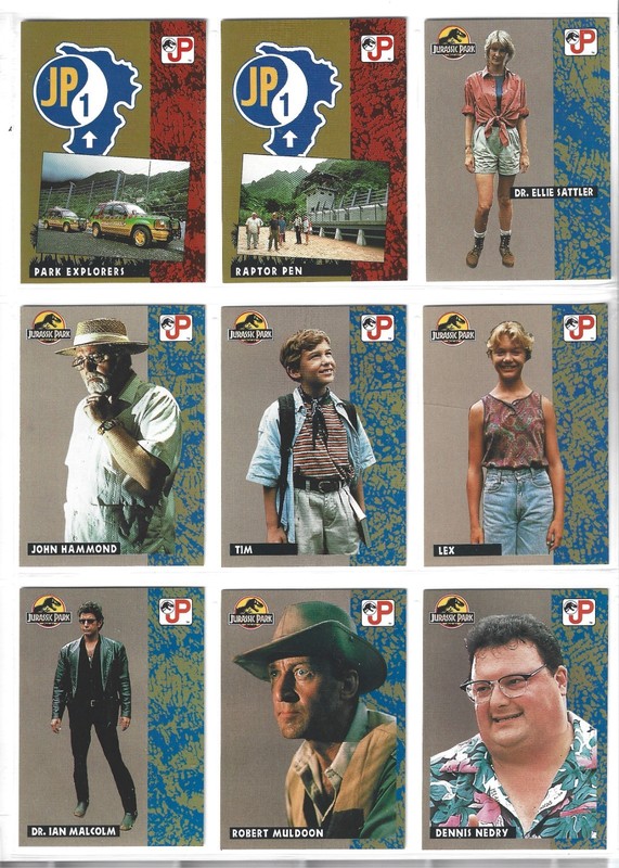 1993 Topps Jurassic Park Series 1 Trading 88 Card Set & 11 Insert Stickers