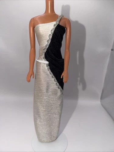Vintage 1979 Mattel Barbie Superstar Fashion Collectibles Dress 1364 Black White