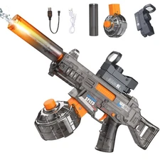Automatic Electric Water Gun with LED Effects, Auto Water Suction Powerful Sq...