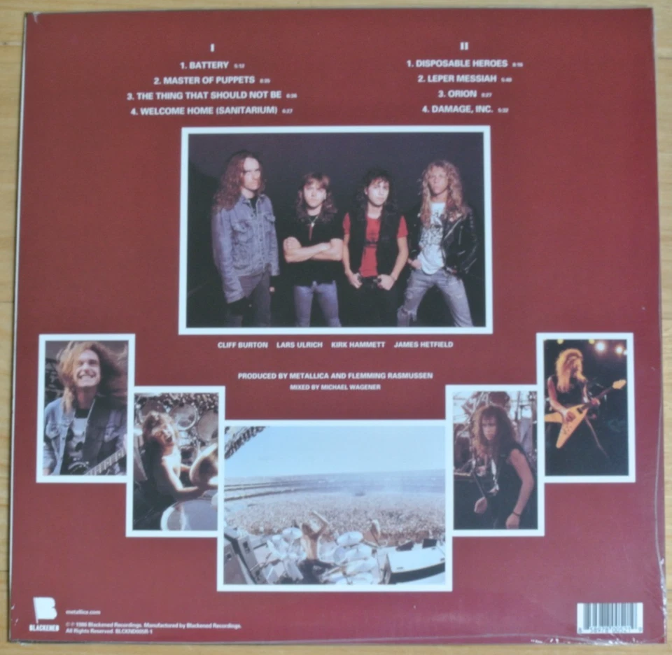 METALLICA  Master Of Puppets LP 180g Vinyl Remaster - image 2 of 3
