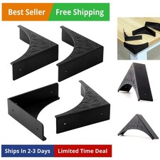 Metal Corner Protector, 4 Pcs Antique Edge Safety Guard Cabinet Furniture Cor...