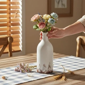 White Ceramic Flower Vase