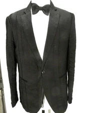 Wild JOHN VARVATOS mainline gray label runway-style tuxedo jacket 52 Wow! T60