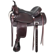 HILASON Western Horse Saddle American Leather Treeless Trail Pleasure | Barrel