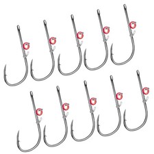 10 * Catfish Hooks Live Shrimp Fixed Hook Carbon Steel With Holes Effortless