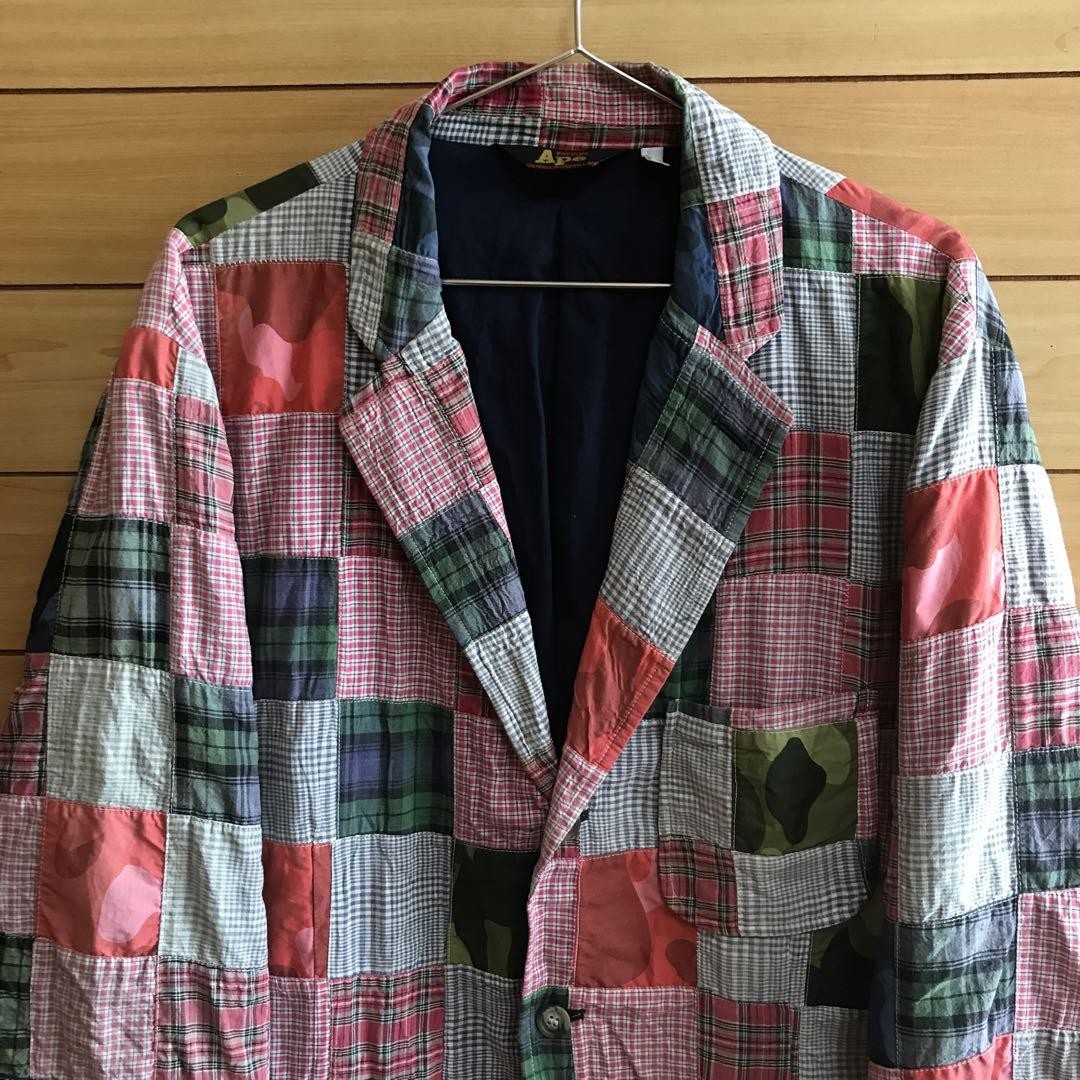 Bape Patchwork Tailored Jacket MEN JP size L Exce… - image 3