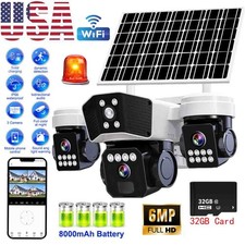 Solar Battery Powered WiFi Outdoor Security Camera Wireless Pan Tilt Home NEW