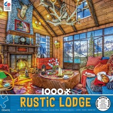 Ceaco Jigsaw Puzzle; Log Cabin Retreat; Rustic Lodge series; 1000 pcs; 3161-9