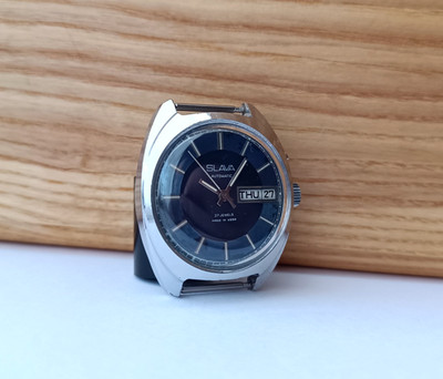 VINTAGE Men's Wristwatch SLAVA Automatic Mechanical Watch 2427 USSR Serviced!