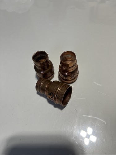 3-pack Of Pre-soldered Ez Sweat copper 3/4" x 1/2" adapter fitting