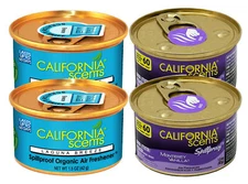 California Scents Spillproof Can in Monterey Vanilla and Laguna Breeze, 4 Packs