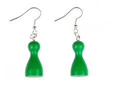 Figur Earrings Miniblings Board Game Cone Wood Figure Green