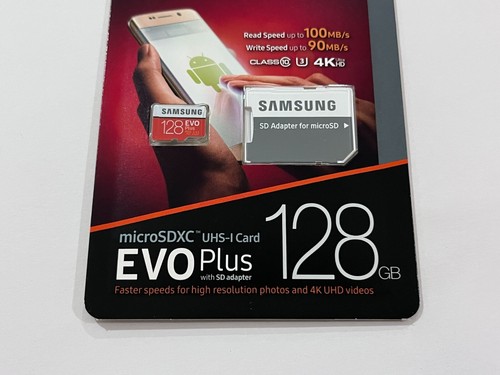 Carte mémoire Samsung EVO Plus 128 Go MicroSDXC classe 10 UHS-1 MB-MC128GA/AM neuve - Photo 2 sur 3