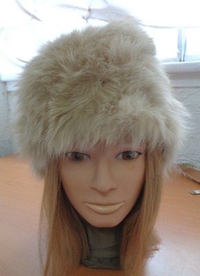MINT NORWEGIAN (BLUE) FOX FUR HAT CAP WOMEN WOMAN SIZE ALL 