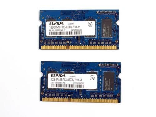 Elpida DDR3 SDRAM 1 GB Capacity per Module RAM 2 Modules