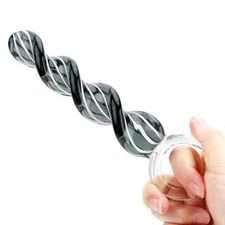 Glass Spiral Anal Plug Vaginal Butt Dilator Prostate Massager Dildo Erotic Toys