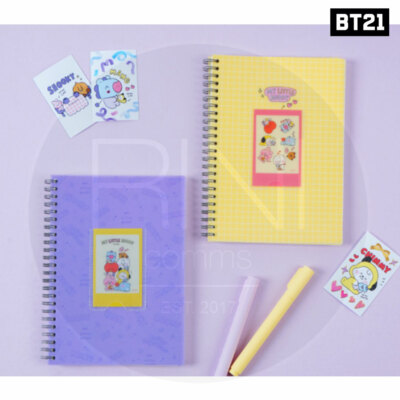 BTS BT21 Official Goods BABY Pocket Spring Note My Little Buddy Ver 2SET 150x210