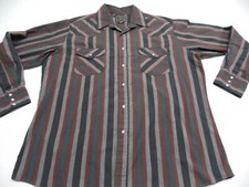 VTG Pearl Snap Long Sleeve Rock Creek Ranch Western Shirt Men s XL 17.5 / 35-36