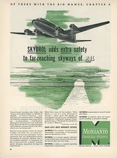 1951 Monsanto Skydrol Ad Philippine Air Lines PAL Douglas DC-6B Aviation Airline