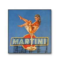 Martini Miss, dipinto a mano, dipinto acrilico, secondo Mel Ramos