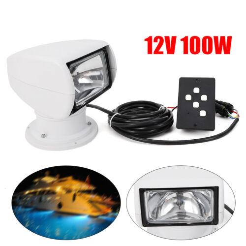 NEU Marine Boot Auto Suchscheinwerfer Searchlight Suchlicht w/Fernbedienung 100W - Afbeelding 1 van 14