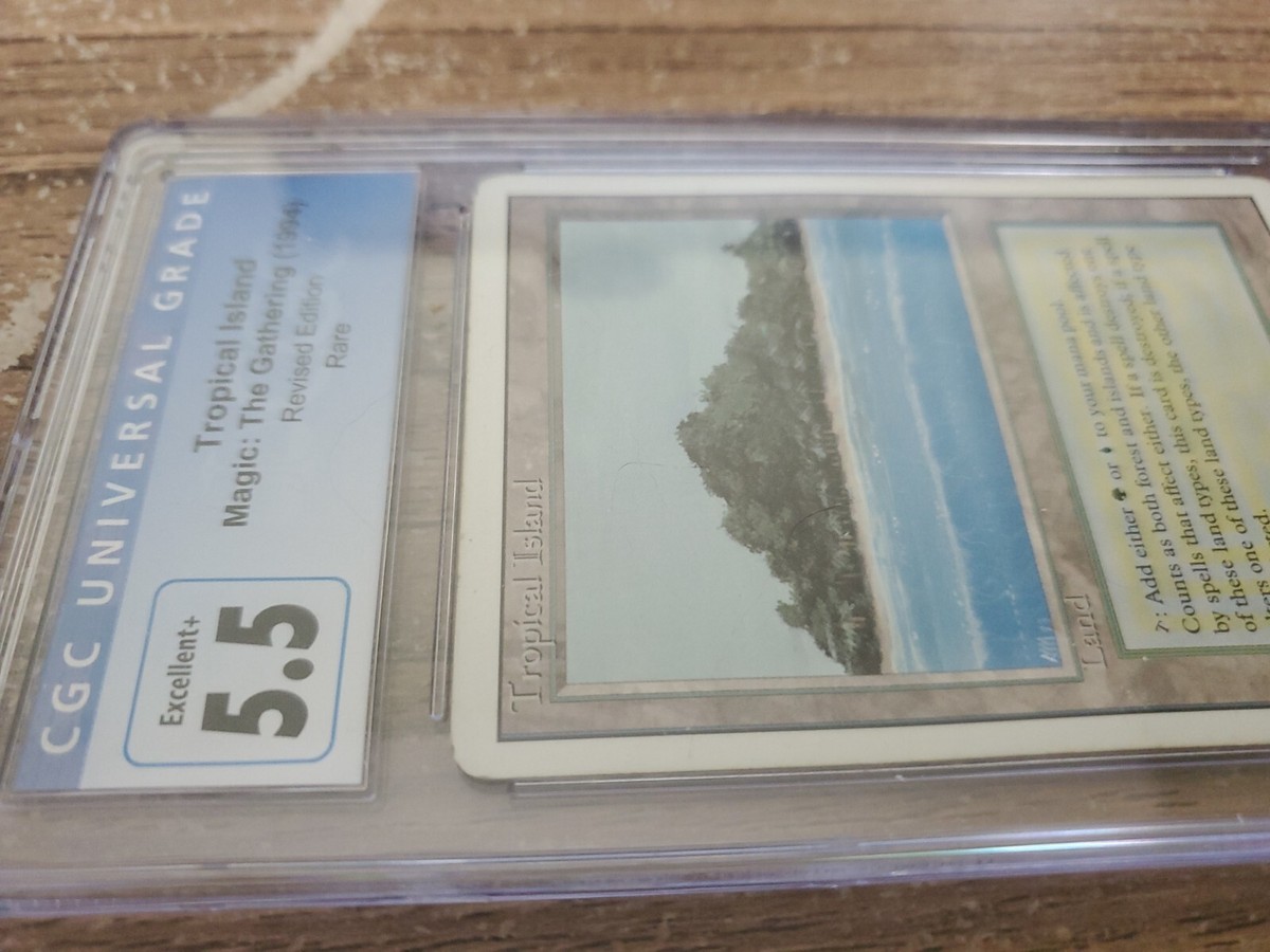 REVISED ENGLISH TROPICAL ISLAND CGC 5.5 1994 Magic The REVISED ENGLISH TROPICAL ISLAND CGC 5.5 1994 Magic The